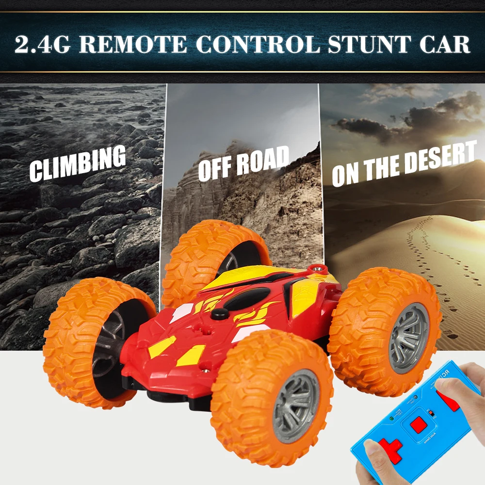 

2,4G 4CH трюки Дрифт деформация самосвал быстрые трюки Радиоуправляемая машина с дистанционным управлением Rock Crawler Roll 360 градусов флип детская ...