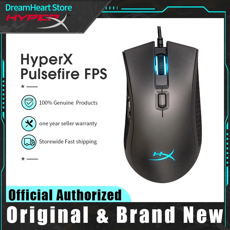 

Original HyperX Pulsefire FPS Pro RGB Gaming Mouse Top-tier FPS Performance Pixart 3389 Sensor with Native DPI Up to 16000 Mice