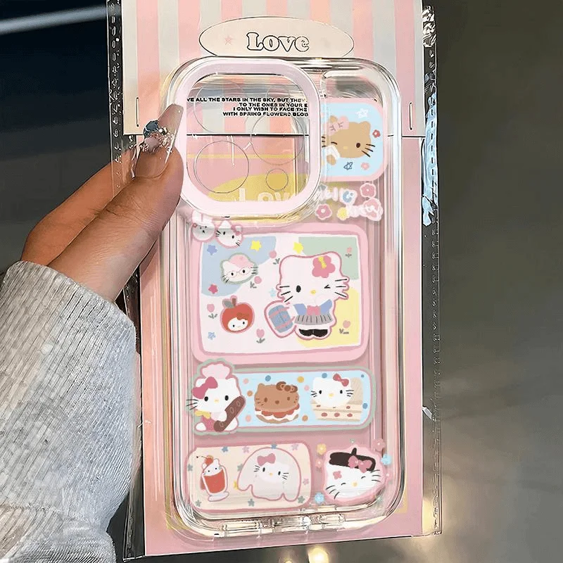 New Cute Sanrios Hellos-Kittys Phone Case For Xiaomi Redmi Note 13 12 12C 11 10 10C 13C 10X 9 K50 Pro Plus 4G 5G Clear TPU Cover