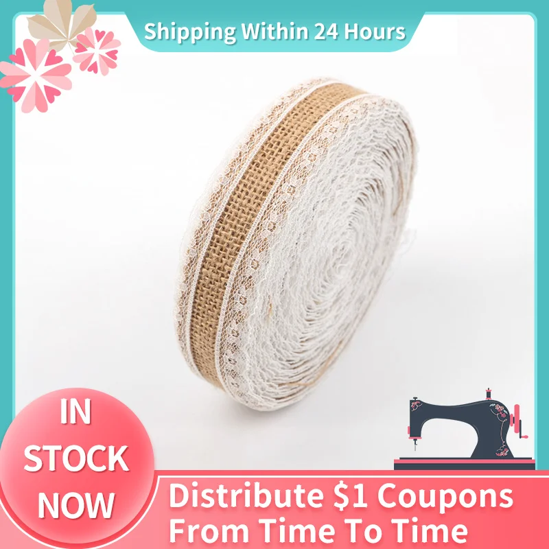 

DIY 1Meter/Natural Jute Burlap Rolls Hessian Ribbon Rustic Vintage Wedding Decor Hessian Lace Jute Roll Supplies Wholesale