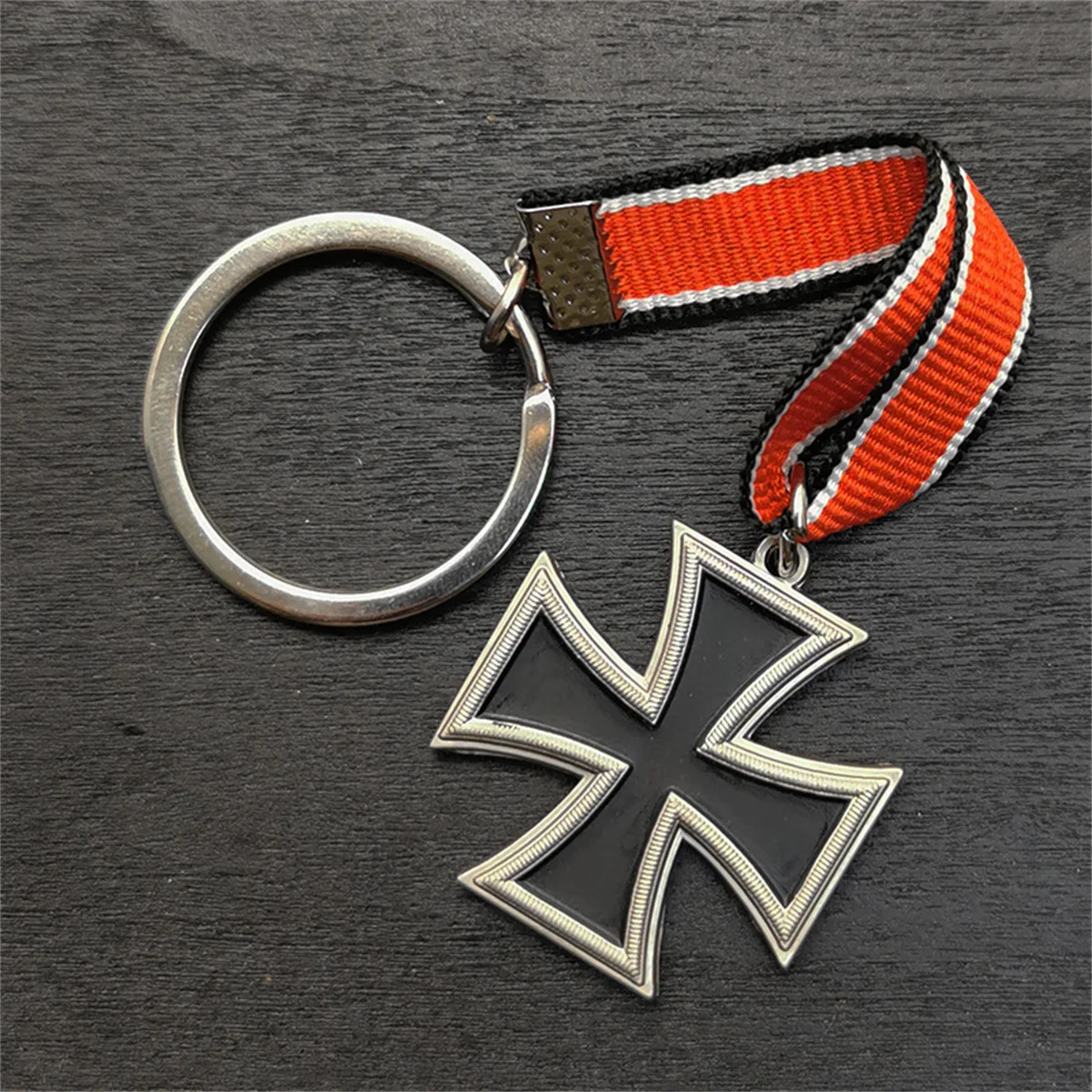 30x30MM German Medal Mini Iron Cross Badge and Key Ring | Pins &amp Badges