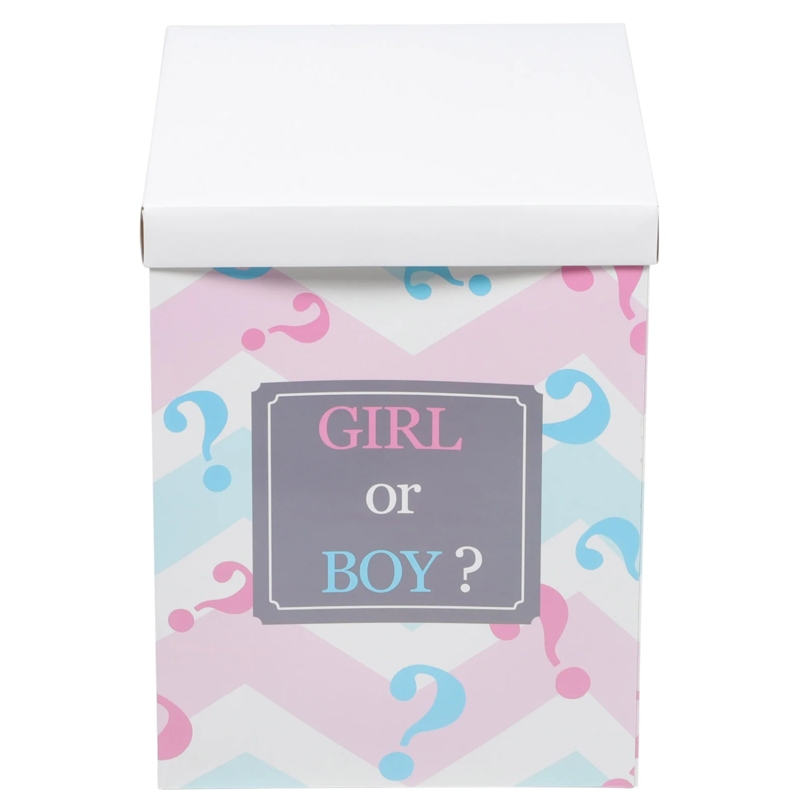 

Box Cake Decorations Gender Reveal Party Birthday Baby Shower Blocks Girl Paper