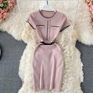 

2021 Summer Round Neck Maternity Dress Short Sleeve GRAY22