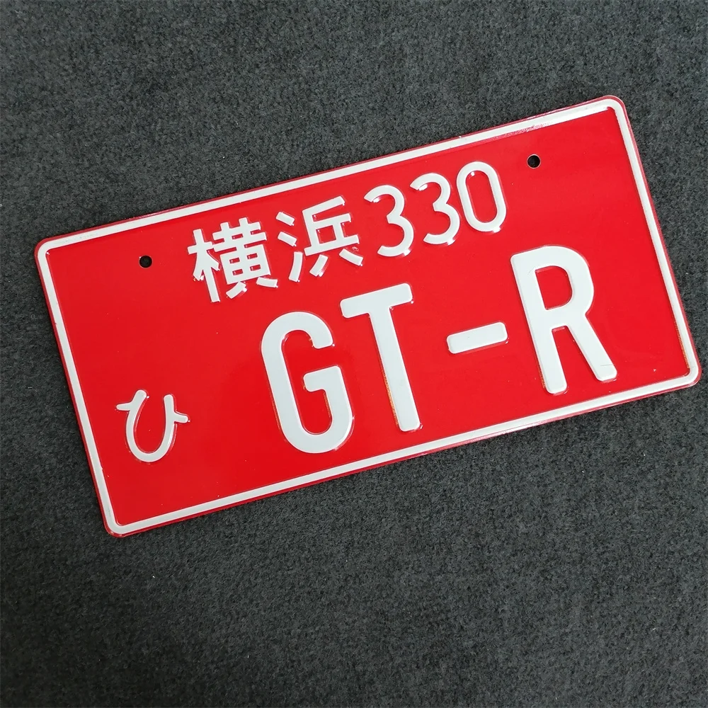 

New Design Universal Japanese License Plate Aluminum Tags For JDM Racing For Yokohama GTR Decoration Car Motorcycle Acces