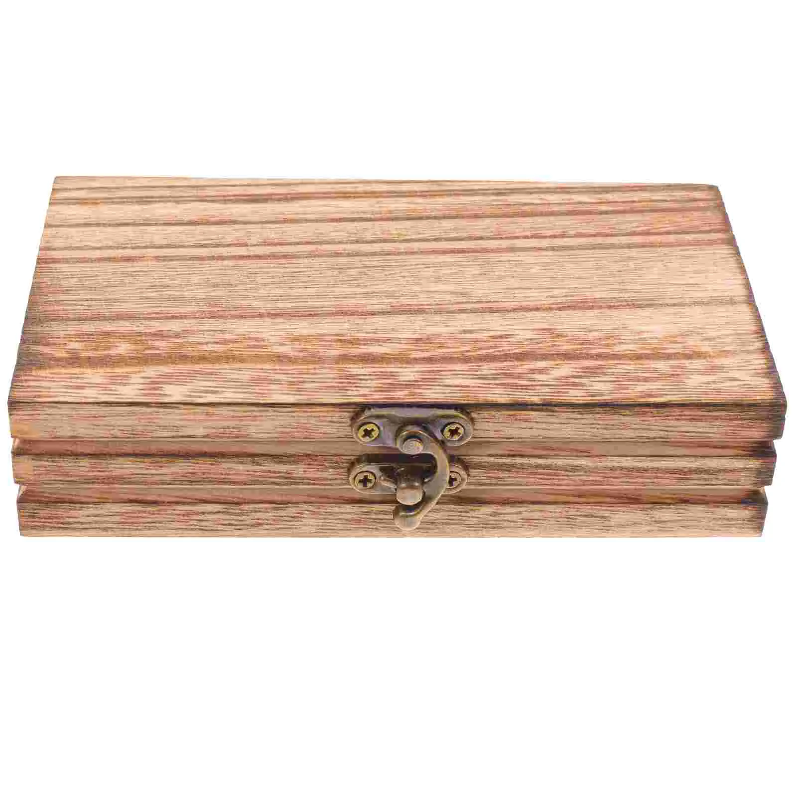 

Box Wooden Jewelry Memory Treasure Storage Boxes Keepsakes Trinket Decorative Vintage Pirate Case Wood Organizer Kids Keepsake