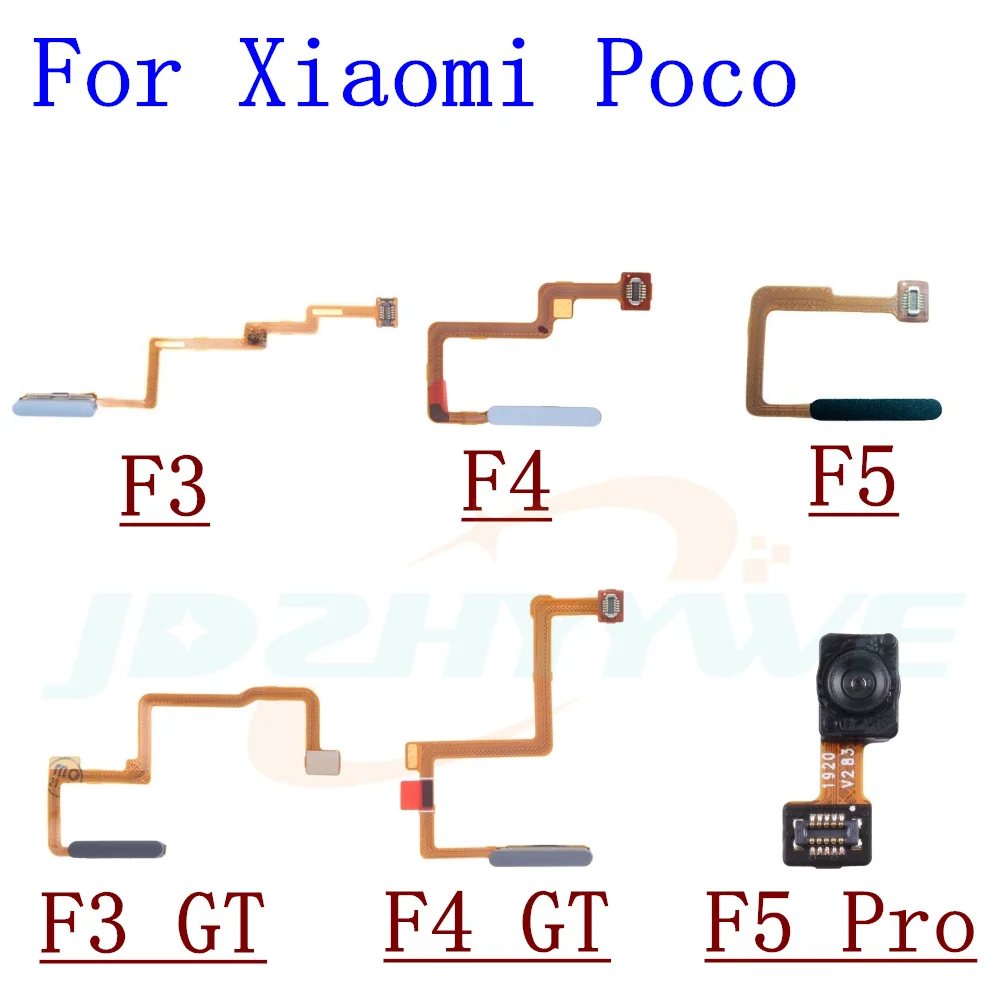 

Original For Xiaomi Poco F3 F4 GT F5 Pro F3GT F4GT Home Button Back Touch ID Scanner Fingerprint Sensor Flex Cable Phone Parts