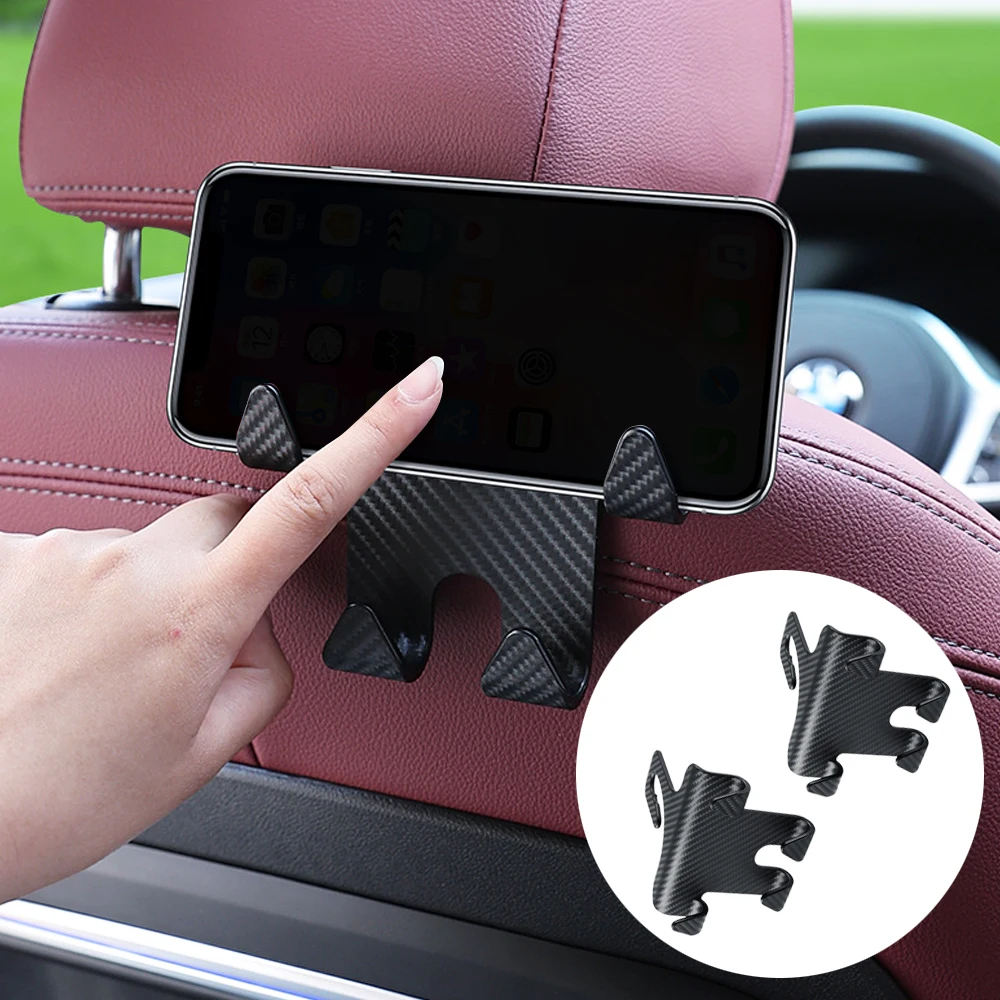 Органайзер на подголовник сиденья универсальный держатель из углеродного