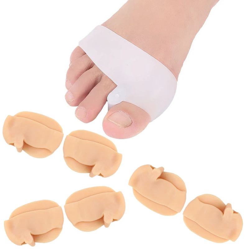 

7Pairs Bunion Corrector Orthotic Toe Separator Overlapping Gel Silicone Forefoot Pads Thumb Hallux Valgus Straightener Foot Care