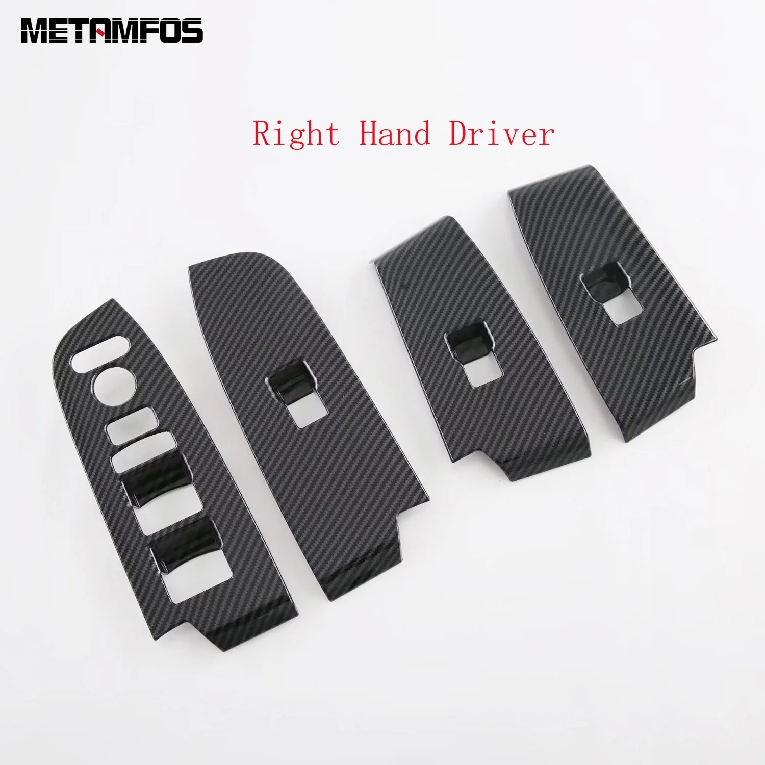 

Для Honda HR-V e:HEV e:Ny1 RV5 Vezel 2022-2024 2025, крышка переключателя подъема окна из углеродного волокна, накладка внутри, аксессуары для рамы подлокотника