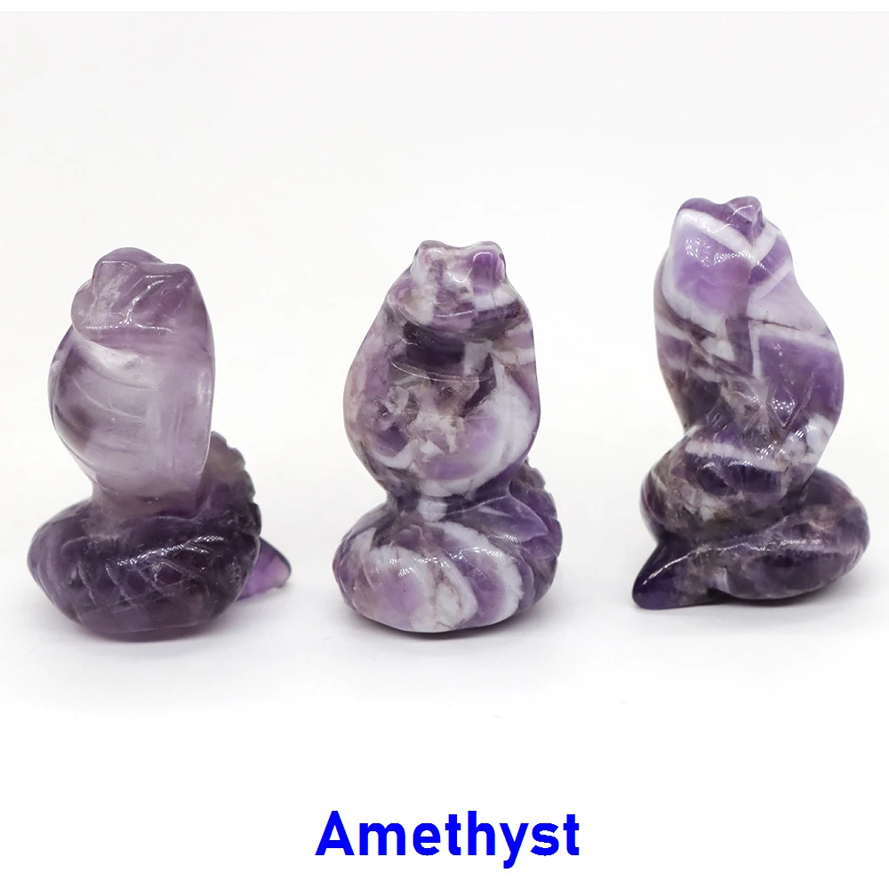 

Статуэтка змеи из аметиста и агата 1.5 дюйма