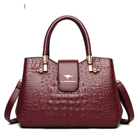 pu leather crocodile pattern crossbody bags for women 2020 designer handbags high quality casual totes lady simple shoulder bag