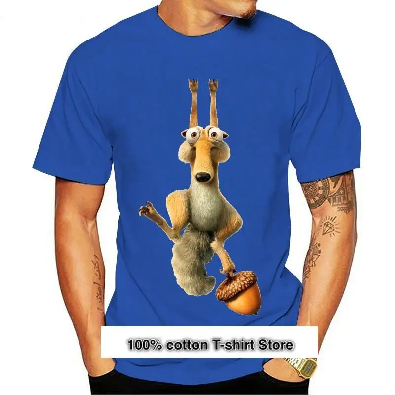 

Camiseta de la era de hielo para hombre y mujer, camisa de scrat, camiseta para mujer