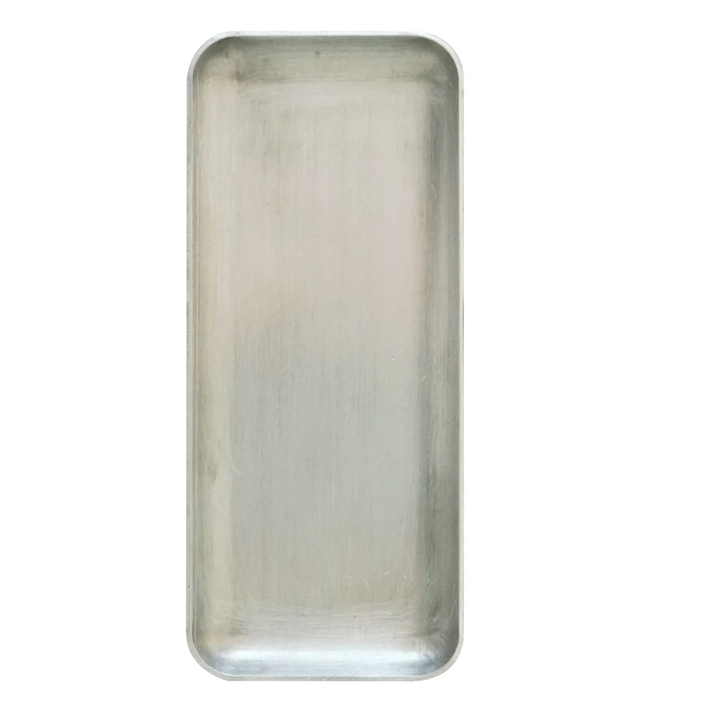 

1pc Practical Rectangular Tray Retro Storage Tray Storage Container (Silver)
