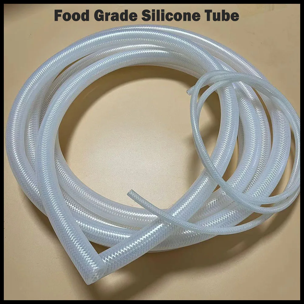 

1 Meter Braided Thickened Silicone Tube/Hose3~28mm Food Grade Steam Distillation Rubber Hose Heat Resistant Flexible Rubber Tube