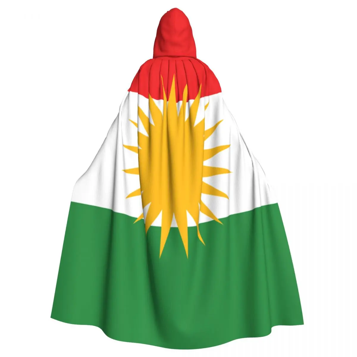 

Унисекс, взрослый флаг Курдистана, плащ с капюшоном, длинный костюм ведьмы, косплей