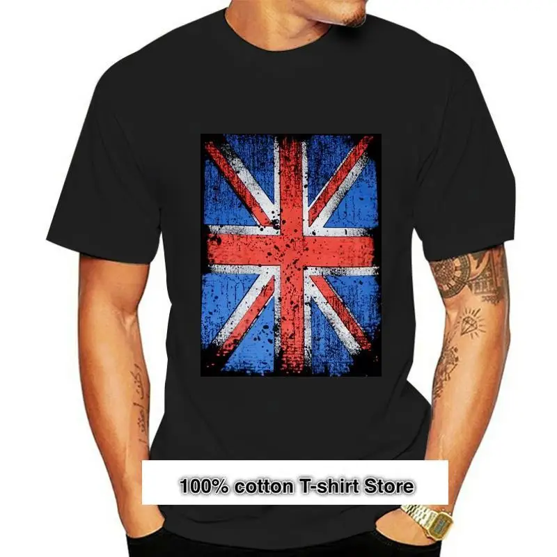 

Camiseta de algodón personalizable con bandera de Inglaterra, talla S a XXXL