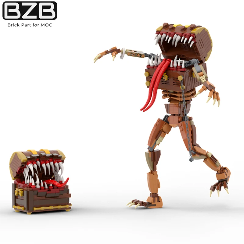 

Dark Souls Mimic Chest Monster Figure Box Building Block Kit Game Dragons Beholder Demo Brick Model Toy DIY Kids Birthdays Gift