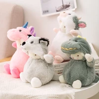 kawaii lamb plush toy with clothes soft stuffed animal doll dinosaur backpack decor cute keychain birthday gift for girls kids