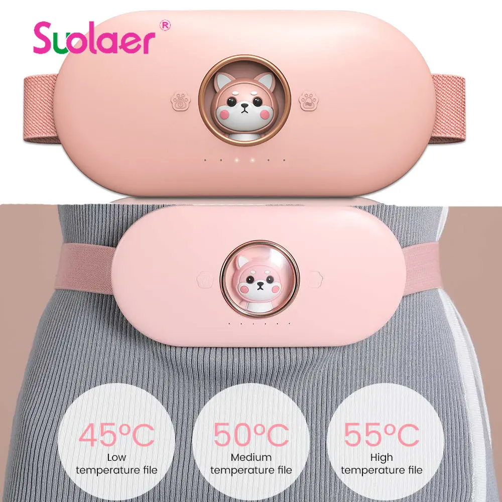 

Rechargeable Warm Palace Belt Electric Heating Pad Uterus Menstrual Abdominal Massager vibration massage Menstrual Pain Relief