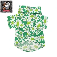 tawneybear hawaiian shirt for small medium dogs green daisy yorkie bulldog chihuahua teddy blouse clothes camisa hawaiana perro