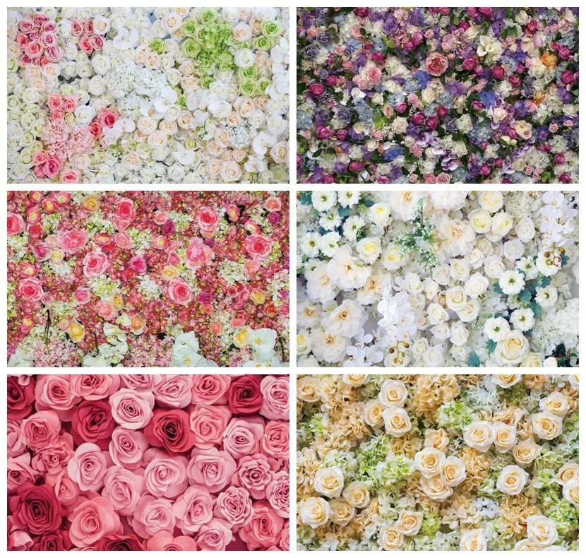 

Flowers Background Wedding Photo Party Rose Chrysanthemum Wall Photo Baby Family Party Photo Background Photo Area Banner Party