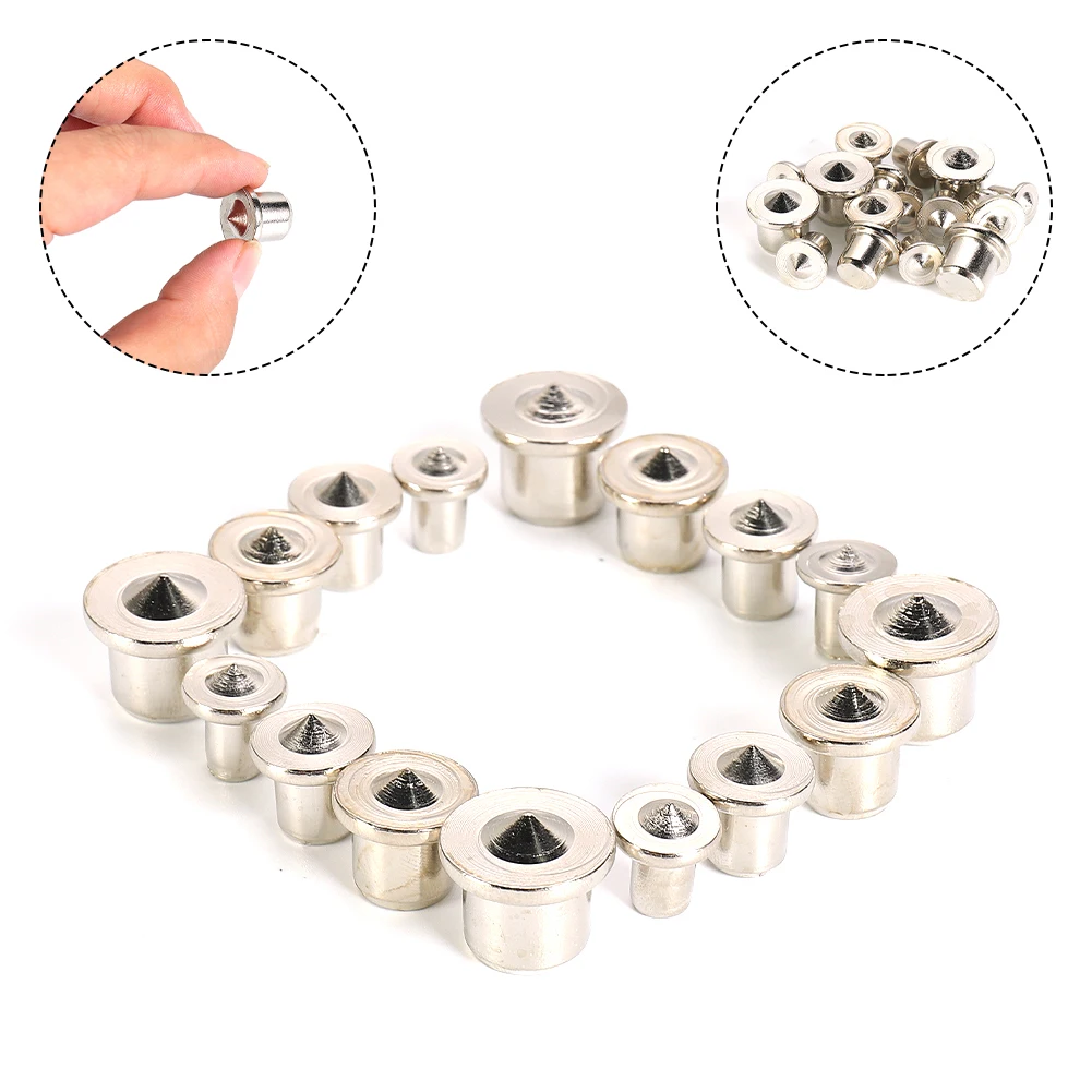 

16pcs Dowel Centre Point 6mm/8mm/10mm/13mm Locating Pins Fasteners Wood Timber Marker Hole Tenon Center Set Wood Drill Tool