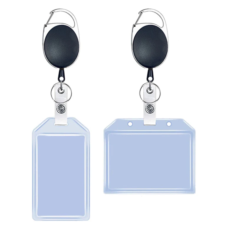 

1Pc Retractable ID Tag Work Pass Card Holder Business Employee Name Badges Holder Nurse ID Holders Card Cover Accessories