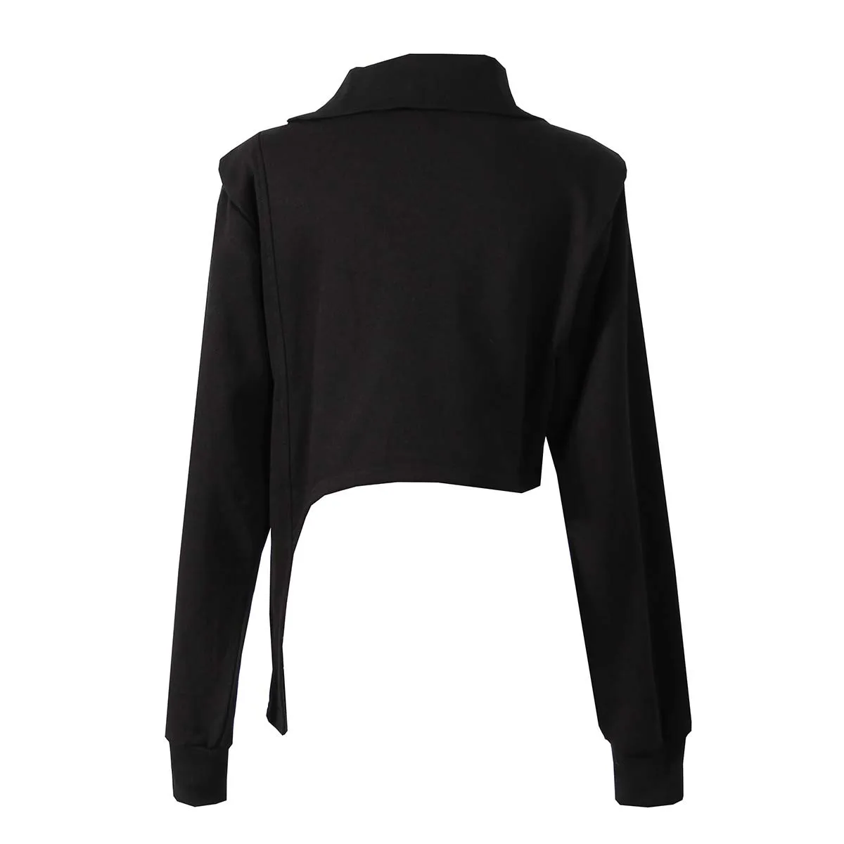 2023 Fashion Design Women Golf Diagonal Zipper High Neck Irregular Spring Autumn Slim Long Sleeve Sweater Top Wear