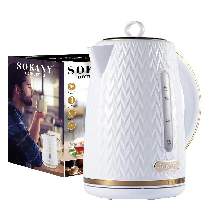 Waterkoker Wit 1 7L Capaciteit Dubbelwandige Warmwaterboiler Heater Met Automatische Uitschakeling En Droge Boiler Xoerming