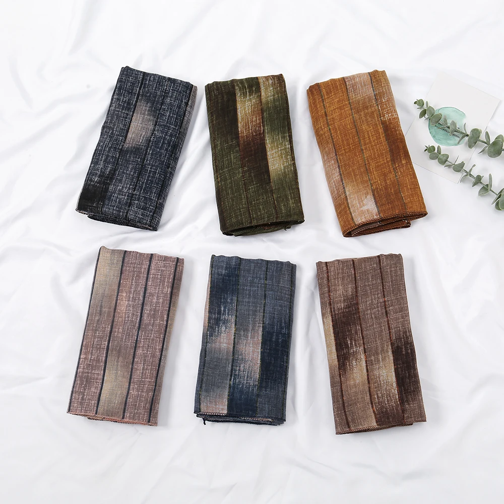 Шаль из вискозы с принтом для мусульманской женщины зимняя Пашмина 180*90 см