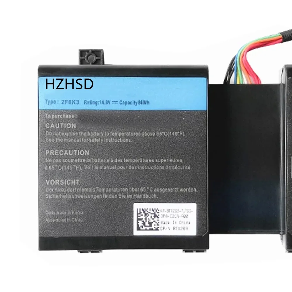 2F8K3 Оригинальный аккумулятор для ноутбука 14 8 В 86 Втч DELL 17 18 M17X R5 M18X R1 0KJ2PX KJ2PX G33TT