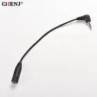 2,5 мм Прямоугольный штекер-гнездо 3,5 мм стерео AUX аудио TRS разъем адаптер питания постоянного тока Кабель преобразователя 15,5 см в длину