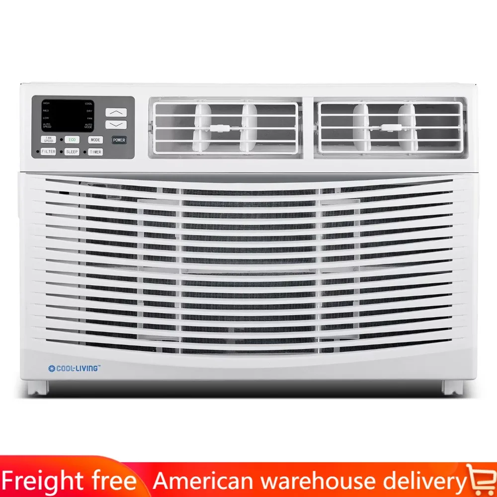 

10 Home Air Conditioning 000-BTU 115-Volt Window Air Conditioner With LCD Display and Remote Conditioners Room Portable Cooler