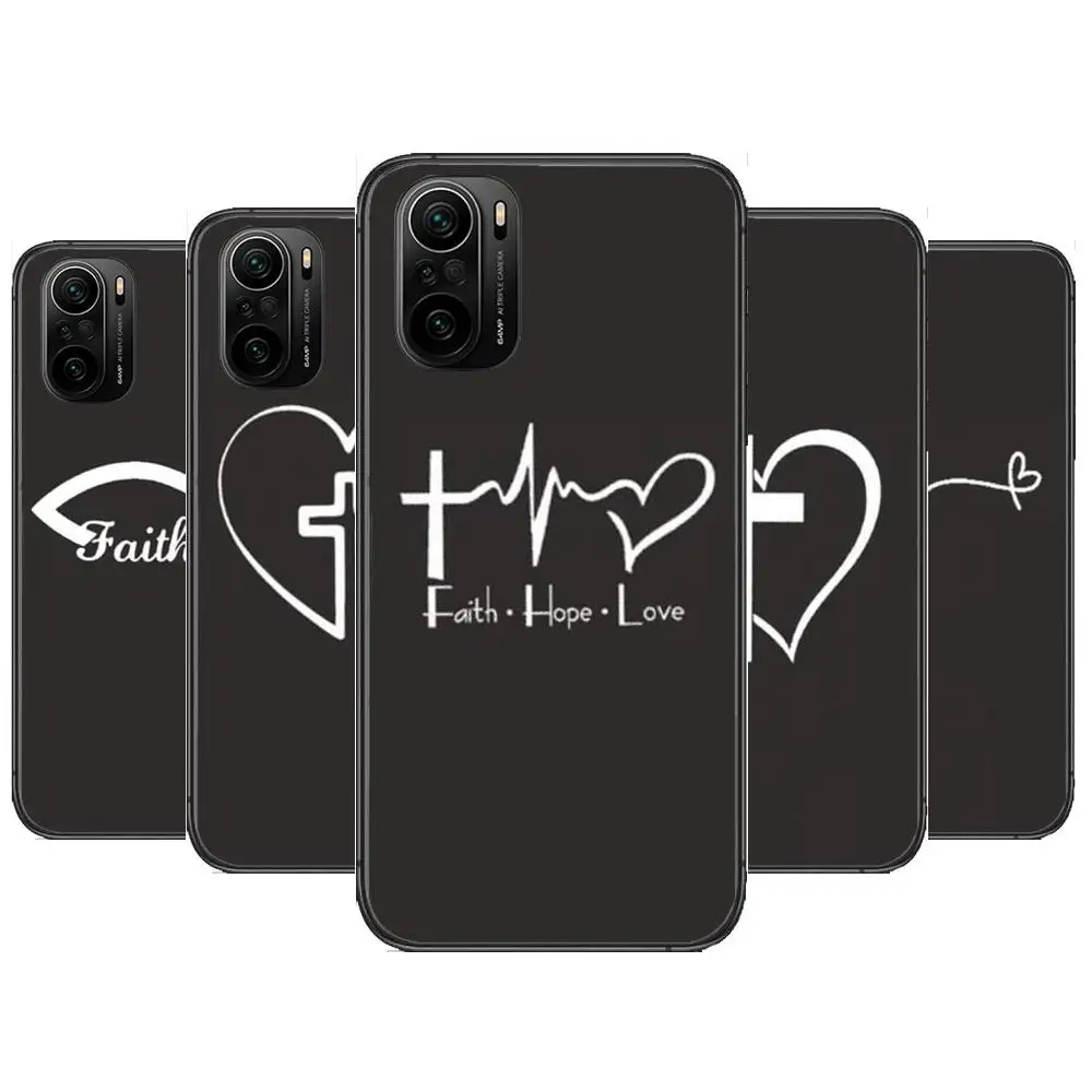 

Faith Christian Religious Jesus Phone Case For xiaomi redmi POCO F1 F2 F3 X3 Pro M3 9C 10T Lite NFC Black Cover Silicone Back Pr