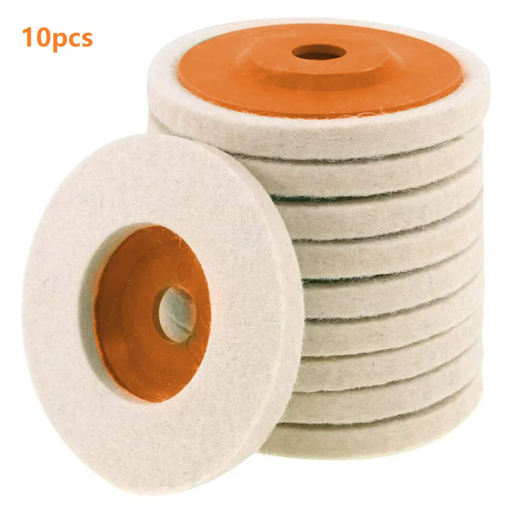 

10pcs Wool Polishing Wheel Buffing Pads Angle Grinder Wheel Disc For Metal Marble Glass Ceramics Abrasives Polishing Disc