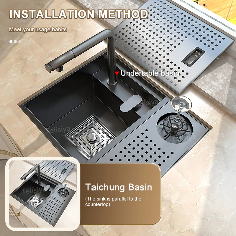 Скрытая кружка мойка емкость многофункциональная раковина мини маленький один