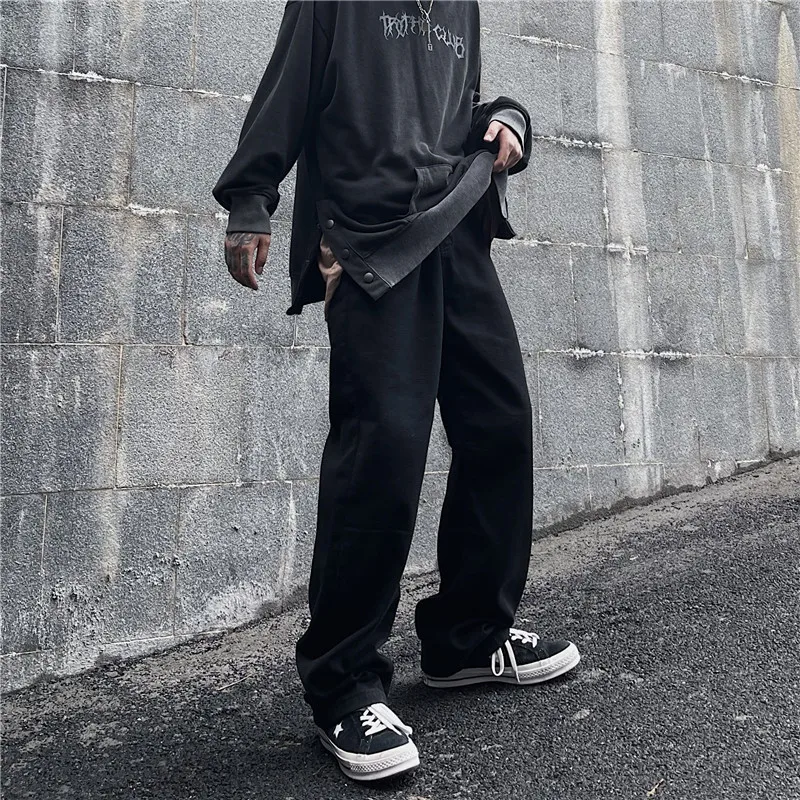 Men Jeans Autumn Male Trousers Cozy Breathable Retro Loose All-match Korean Trendy Streetwear Students Ulzzang Chic Wide Leg 3XL