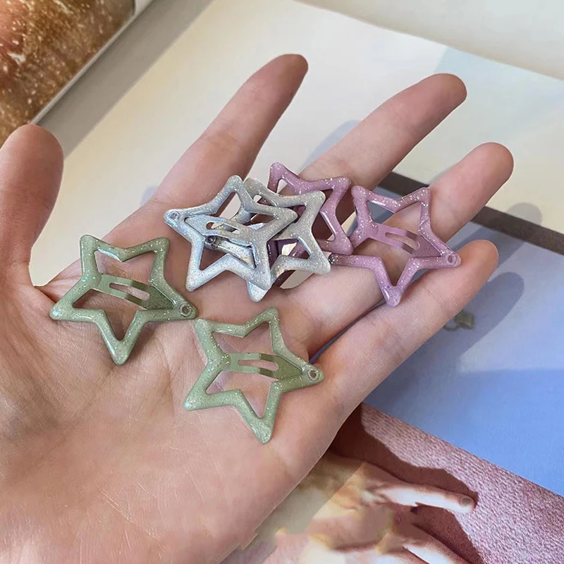 Ful Star Hair Clips For Girls Women Y2k Barrettes Shining Headdress Simple Metal Hairpins Hair Jewelry Accessories