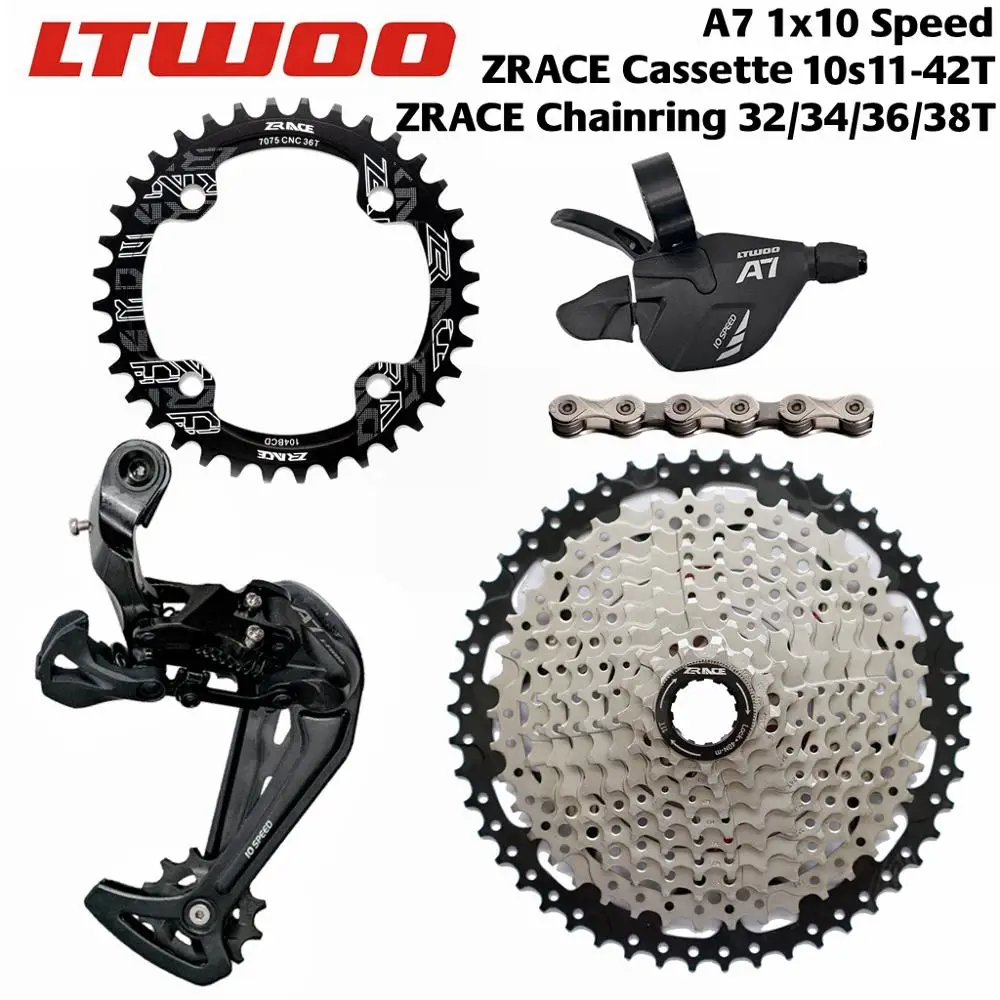 

LTWOO A7 1x10 Speed Shifter + Rear Derailleur + ZRACE Cassette /Chainring +Chain Groupset CR BEYOND 6000 Bicycle Accessories