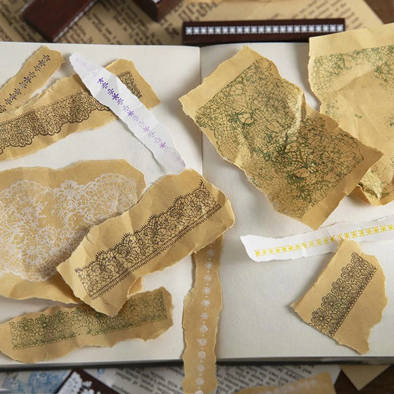 

Vintage FlowerBackground Standard Wood Stamp Lace Wooden Rubber Stamps for Scrapbooking Stationery DIY Craft Supplies