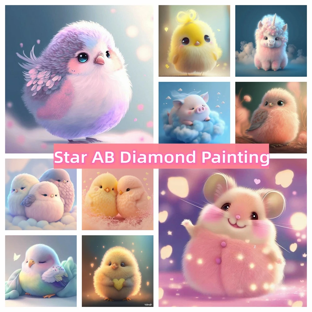 Алмазная живопись сделай сам розовые пушистые единороги милая мозаика в виде