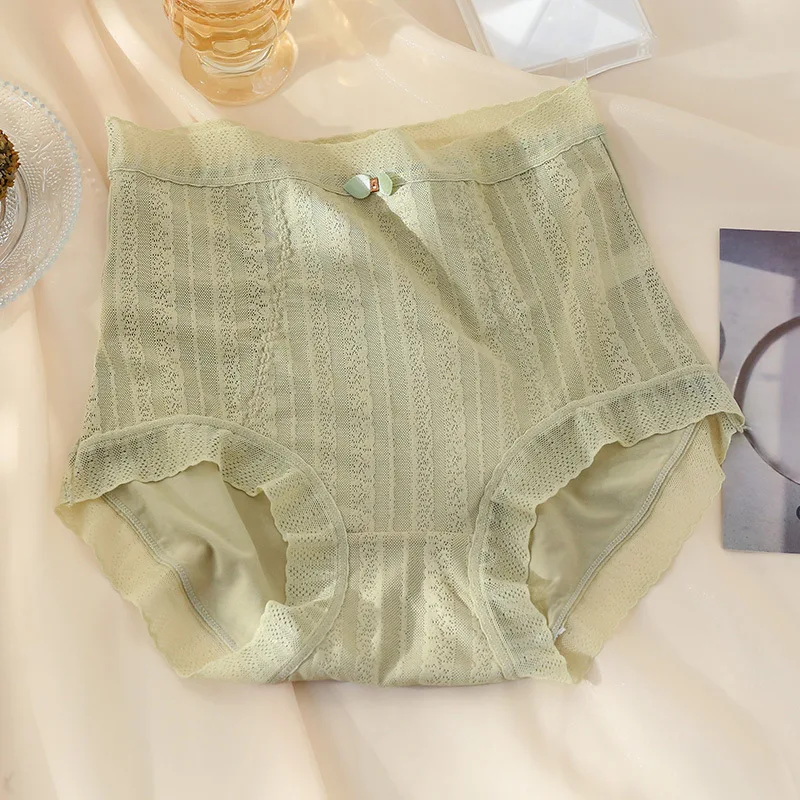 

Sexy Lace Shapers Panties Europe Women Seamless Hip Raise Slimming Tummy Control Briefs Transparent Pure Cotton Lingerie Ls081