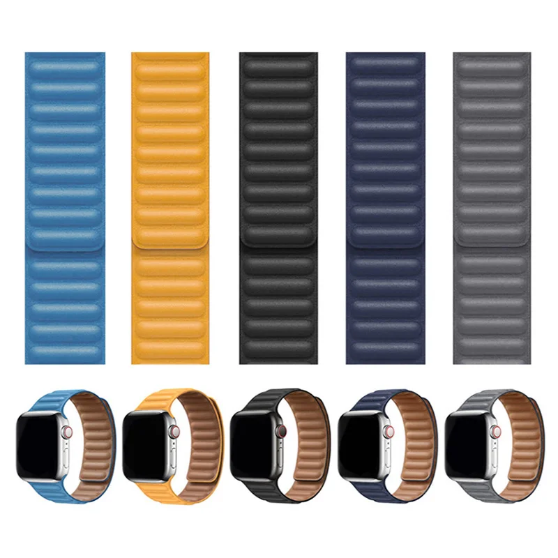 

Ремешок кожаный для Apple Watch S7 5 6 4 3 38/42/40/44/41 мм
