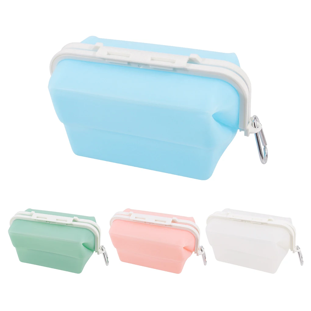 

Kitchen Silicone Food Storage Bag Reusable Vegetable Container Collapsible Fruit Microwave Heating Lunch Holder Pouch Organizer