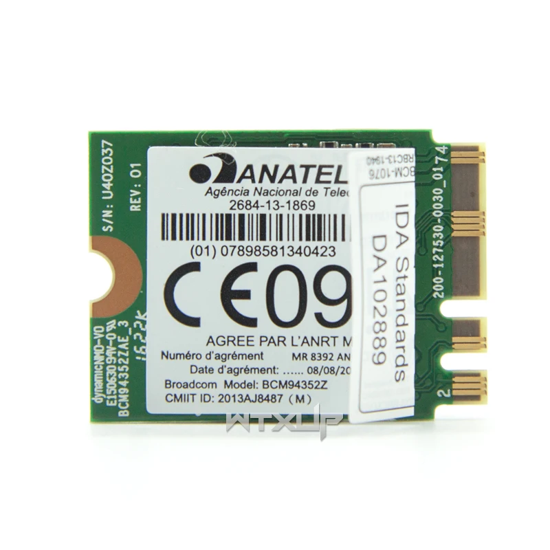 Адаптер Wi-Fi BCM94352Z DW1560 06XRYC M.2 беспроводная карта 1200 Мбит/с 802.11ac 2 4 ГГц/5G Bluetooth 0 NGFF для