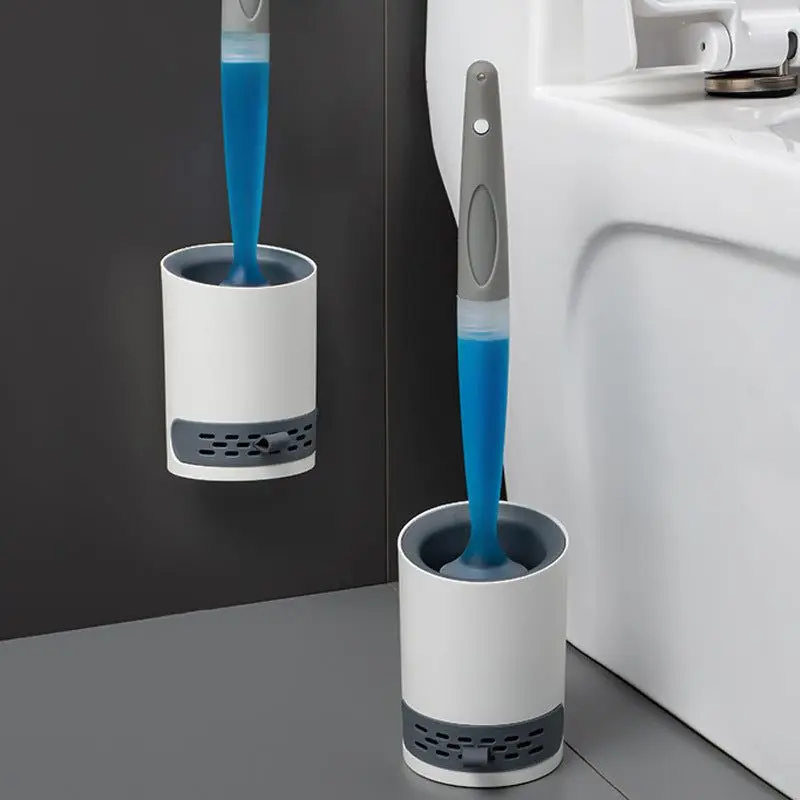 

Силиконовая щетка для туалета, подвесной гибкий очиститель с длинной ручкой, подходит для ванной комнаты, туалета, аксессуары для ванной комнаты