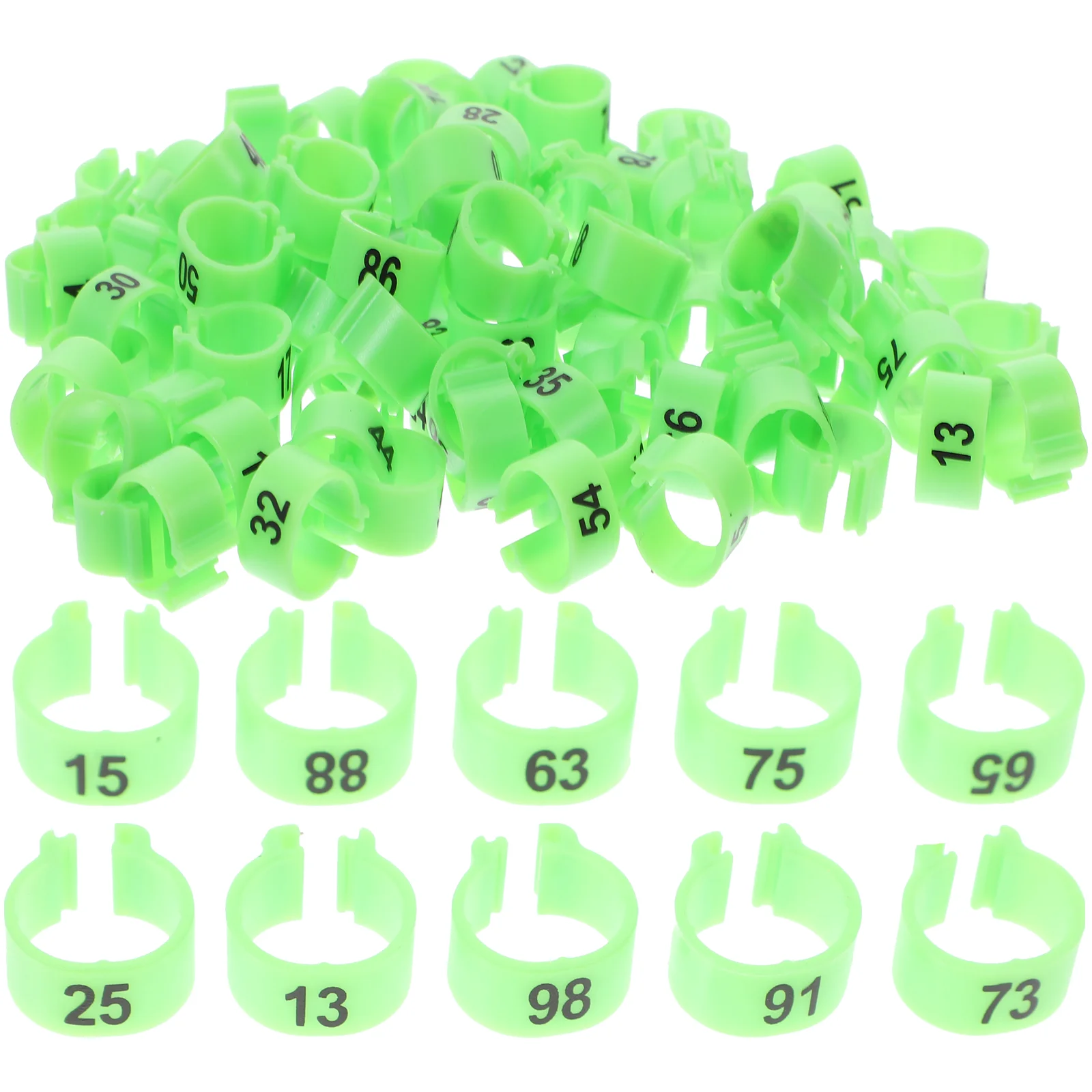 

100 Pcs Birds Pigeon Anklet Baby Accessories Foot Rings Plastic Poultry Supplies