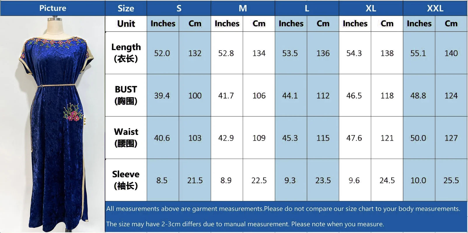 Abaya Turkey New 2022 Flower Rhinestone O-Neck Short Sleeve Belted Velvet Dress Autumn Winter Robe Femme Islamic Clothing