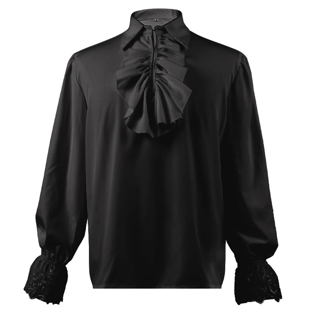 

Man Steampunk Gothic Shirts Mens Medieval Renaissance Retro Pirate Cosplay Costume Shirt Halloween Stage Blouse Ropa Para Hombre