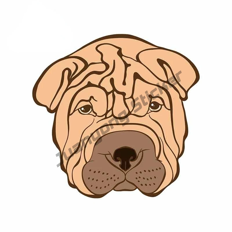 

SHARPEI Cartoon Oem Car Stickers Vinyl for Bumper Trunk Truck Graphics Rear Windshield Windows Scratch-Proof Exterior PVC13x13cm